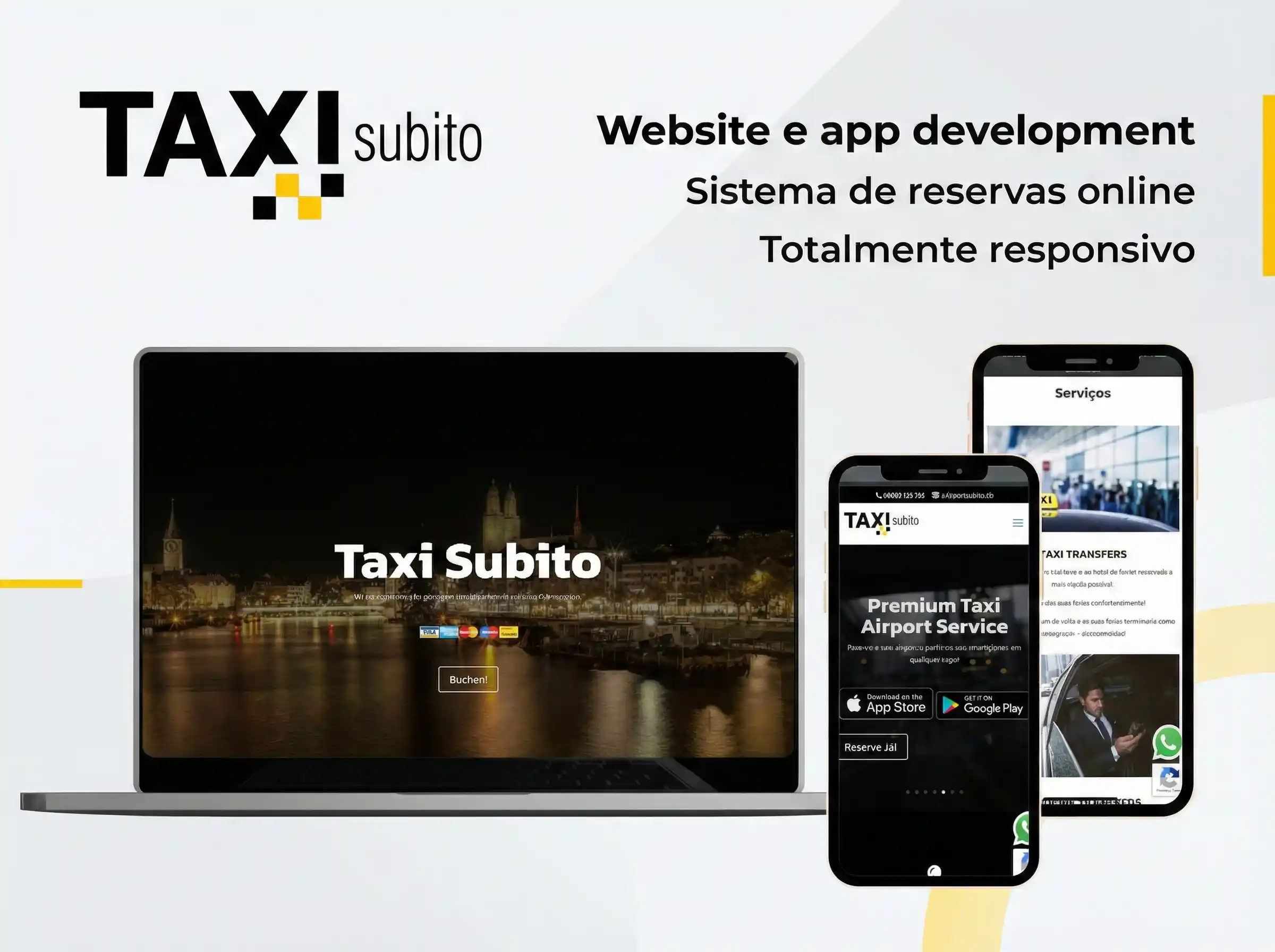 Ajudámos a Taxi Subito, um serviço de táxis premium em Zurique, a dar um passo digital à frente.